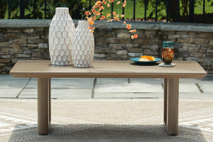 Serene Bay Outdoor Coffee Table - P671-701 - product view or room setting; only outdoor coffee table included (supplier image 2)