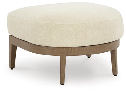 Serene Bay Outdoor Ottoman with Cushion - P671-814 - product view or room setting; only outdoor ottoman included (supplier image 1)