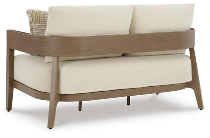 Serene Bay Outdoor Loveseat with Cushion - P671-835 - product view or room setting; only outdoor loveseat included (supplier image 5)