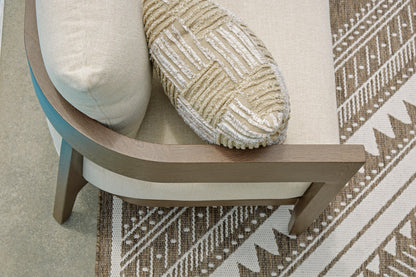 Serene Bay Outdoor Loveseat with Cushion - P671-835 - product view or room setting; only outdoor loveseat included (supplier image 6)