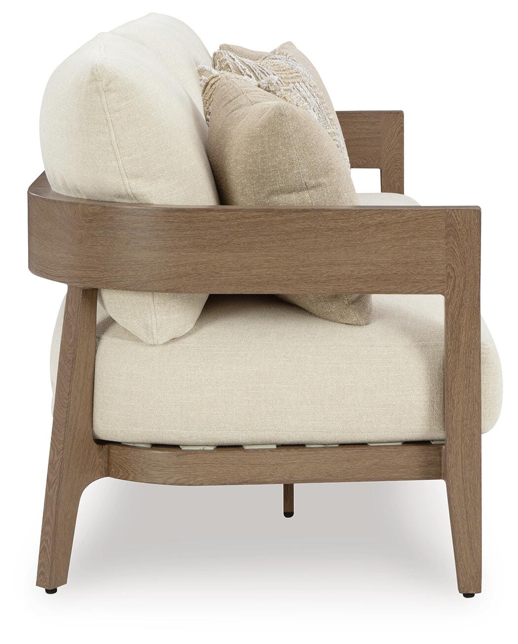 Serene Bay Outdoor Sofa with Cushion - P671-838 - product view or room setting; only outdoor sofa included (supplier image 4)