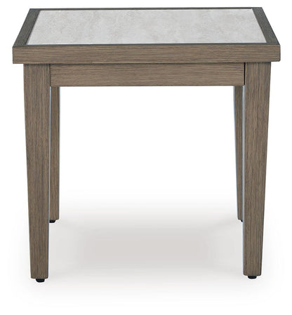 Rainier Ranch Outdoor End Table - P701-702 - product view or room setting; only outdoor end table included (supplier image 3)