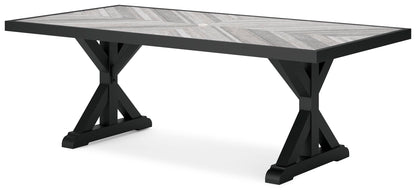 Beachcroft Outdoor Dining Table - P792-625 - product view or room setting; only outdoor dining table included (supplier image 3)