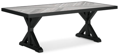 Beachcroft Outdoor Dining Table - P792-625 - product view or room setting; only outdoor dining table included (supplier image 1)