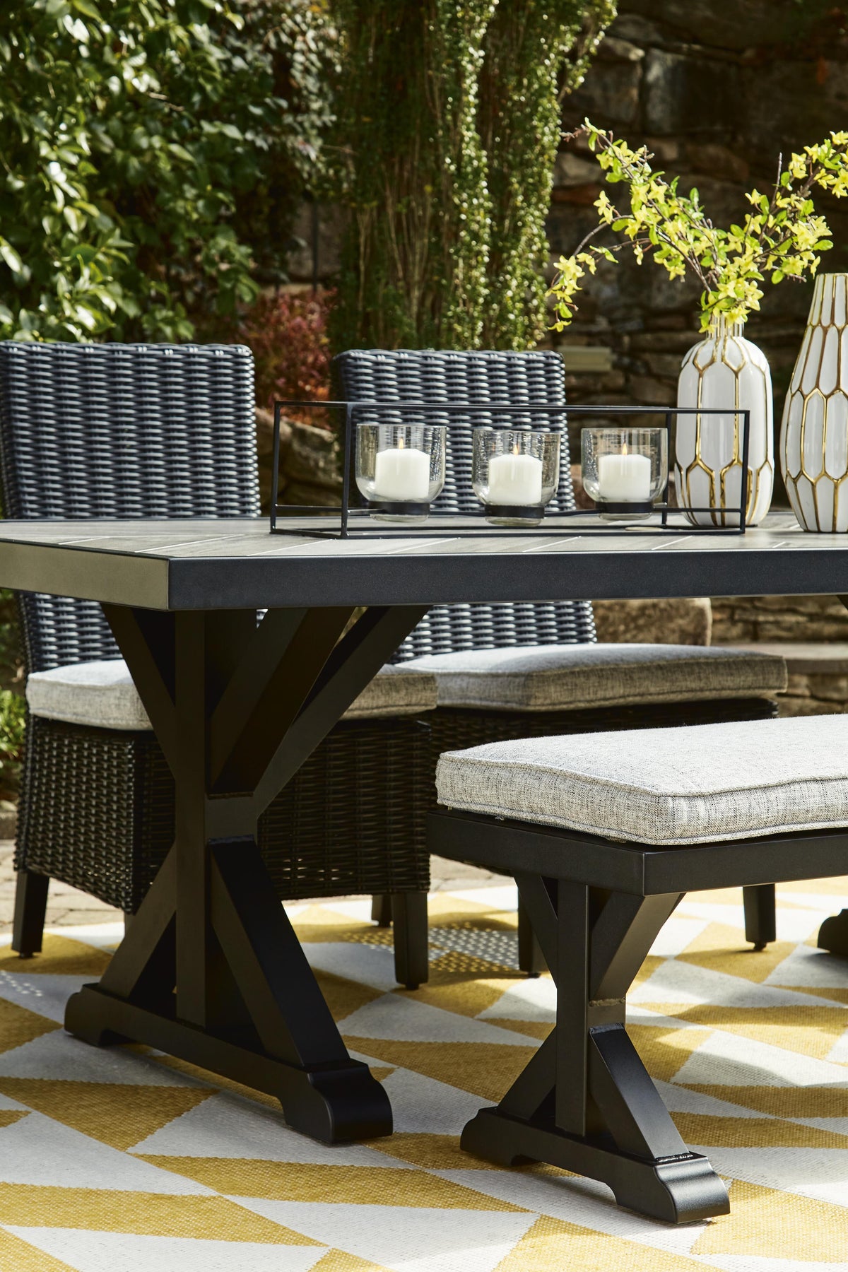 Beachcroft Outdoor Dining Table - P792-625 - product view or room setting; only outdoor dining table included (supplier image 11)