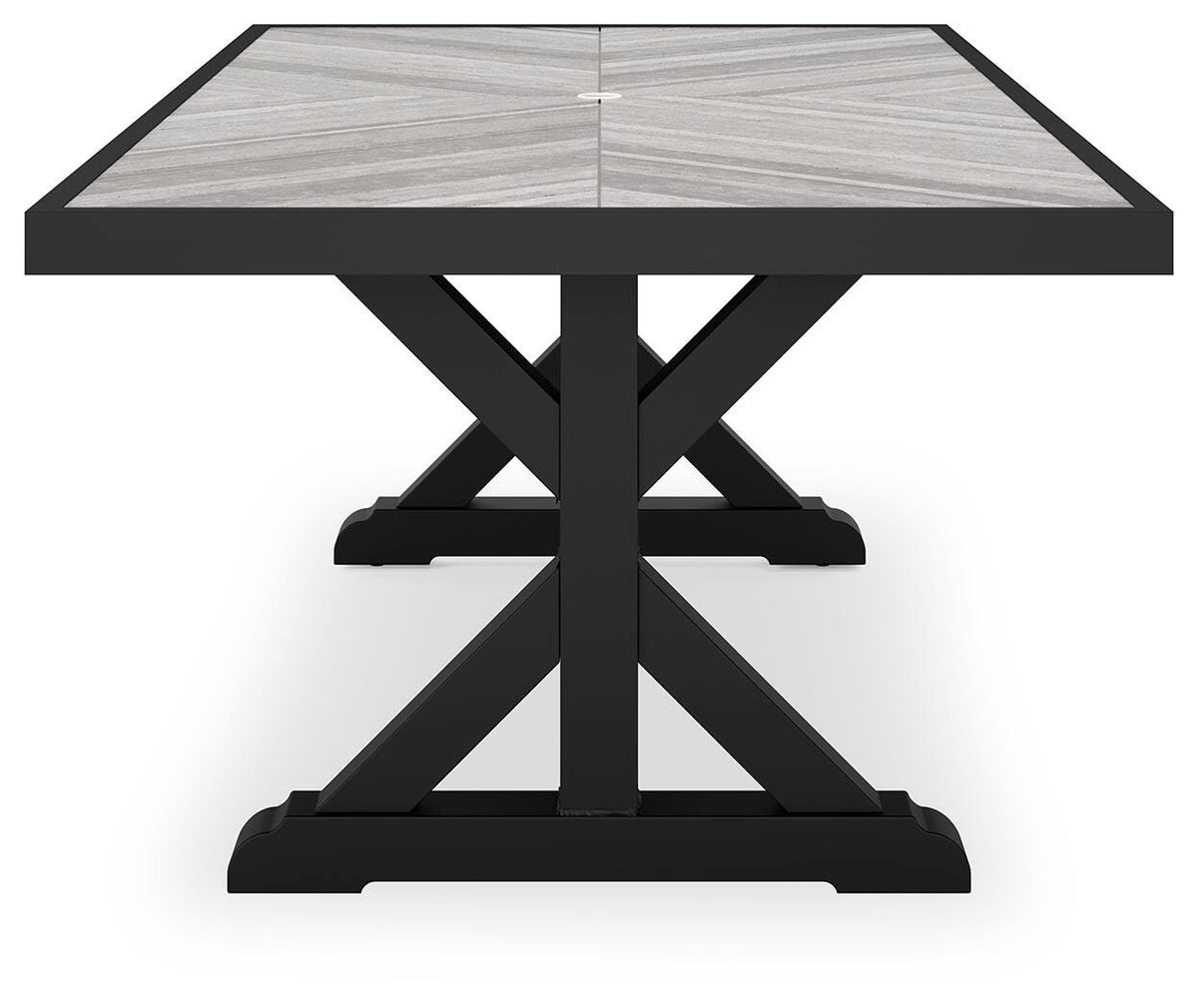 Beachcroft Outdoor Dining Table - P792-625 - product view or room setting; only outdoor dining table included (supplier image 7)