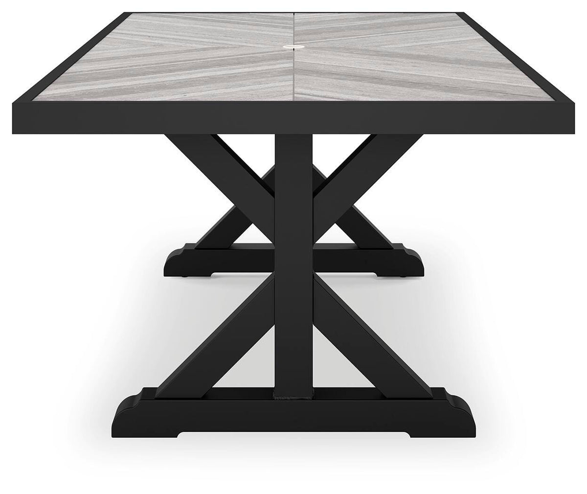 Beachcroft Outdoor Dining Table - P792-625 - product view or room setting; only outdoor dining table included (supplier image 8)