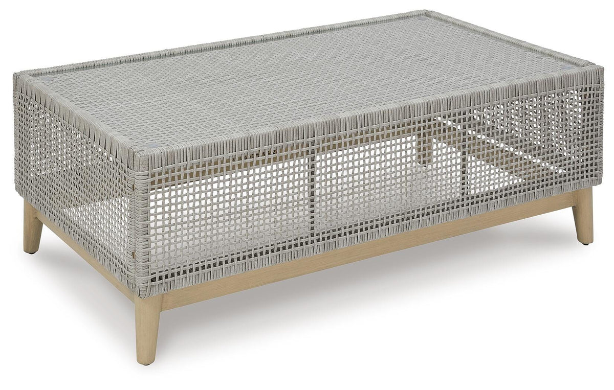 Seton Creek Outdoor Coffee Table - P798-701 - product view or room setting; only outdoor coffee table included (supplier image 1)