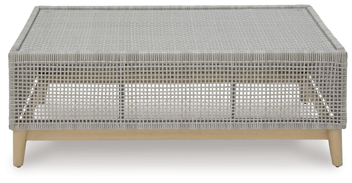 Seton Creek Outdoor Coffee Table - P798-701 - product view or room setting; only outdoor coffee table included (supplier image 3)