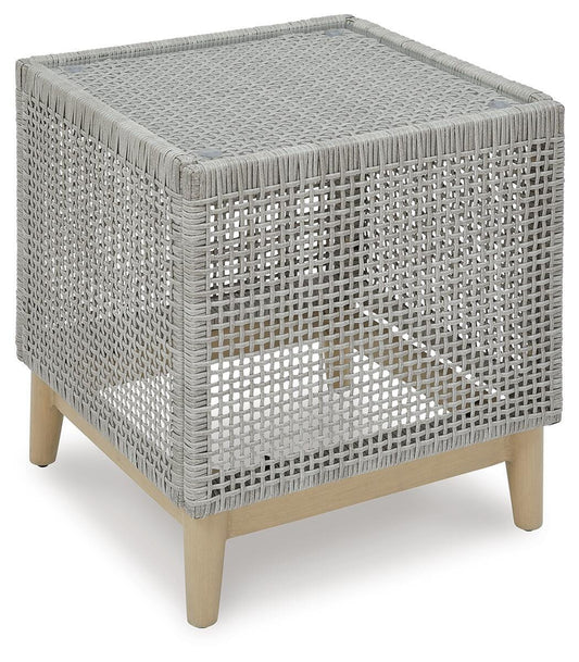 Seton Creek Outdoor End Table - P798-702 - product view or room setting; only outdoor end table included (supplier image 1)