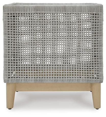 Seton Creek Outdoor End Table - P798-702 - product view or room setting; only outdoor end table included (supplier image 4)