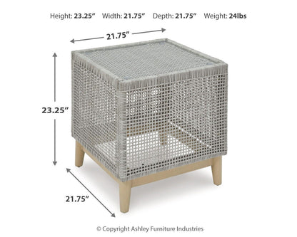 Seton Creek Outdoor End Table - P798-702 - approximate manufacturer dimensions (supplier image 9)