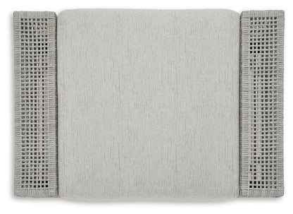 Seton Creek Outdoor Ottoman with Cushion - P798-814 - product view or room setting; only outdoor ottoman included (supplier image 5)