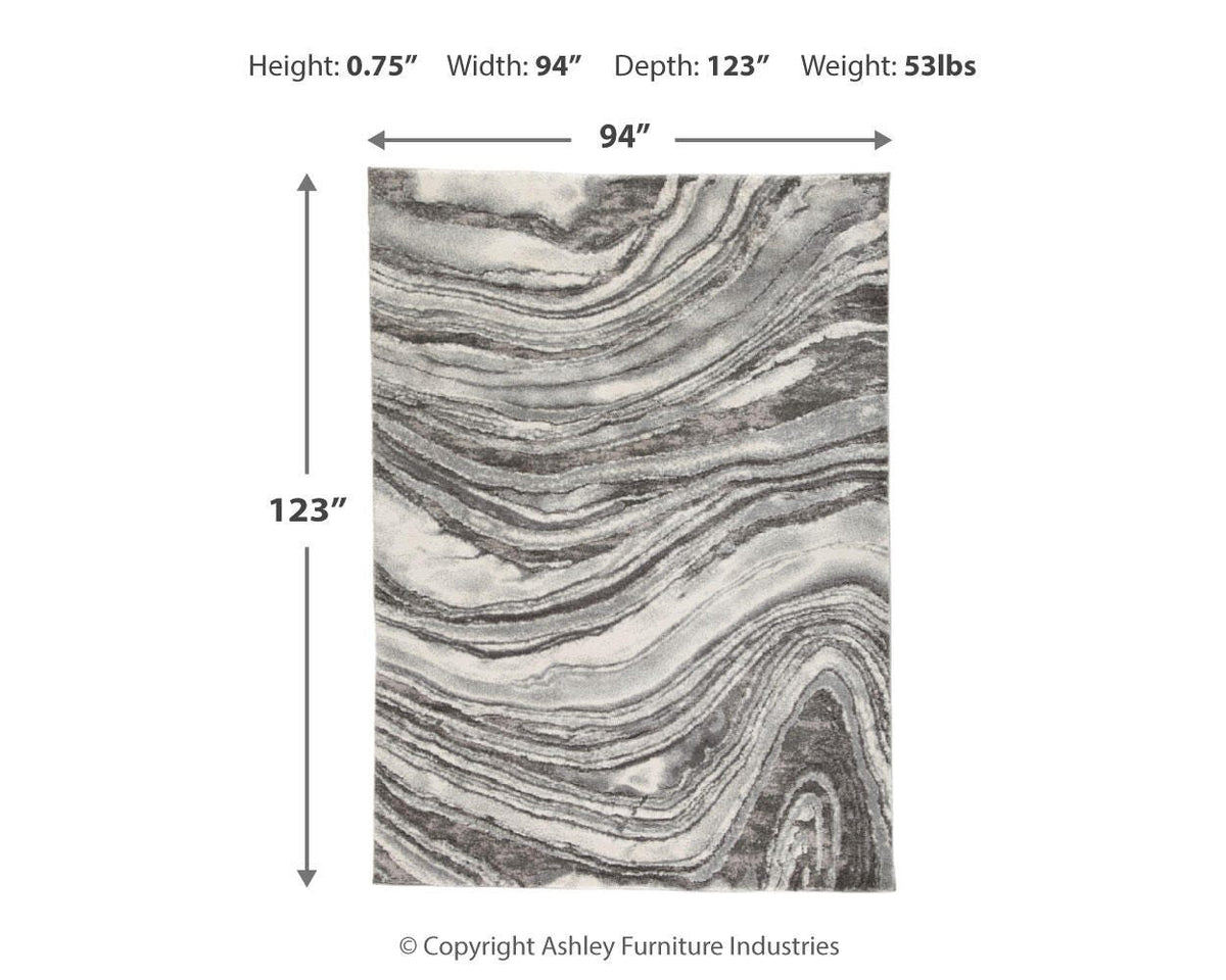 Wysdale Area Rug - R404901 - approximate manufacturer dimensions (supplier image 6)