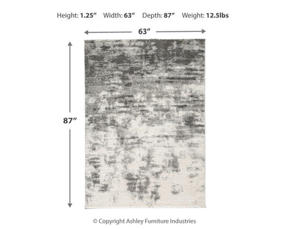 Gerdie Area Rug - R404992 - approximate manufacturer dimensions (supplier image 5)
