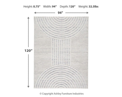 Lambworth Area Rug - R405341 - approximate manufacturer dimensions (supplier image 5)