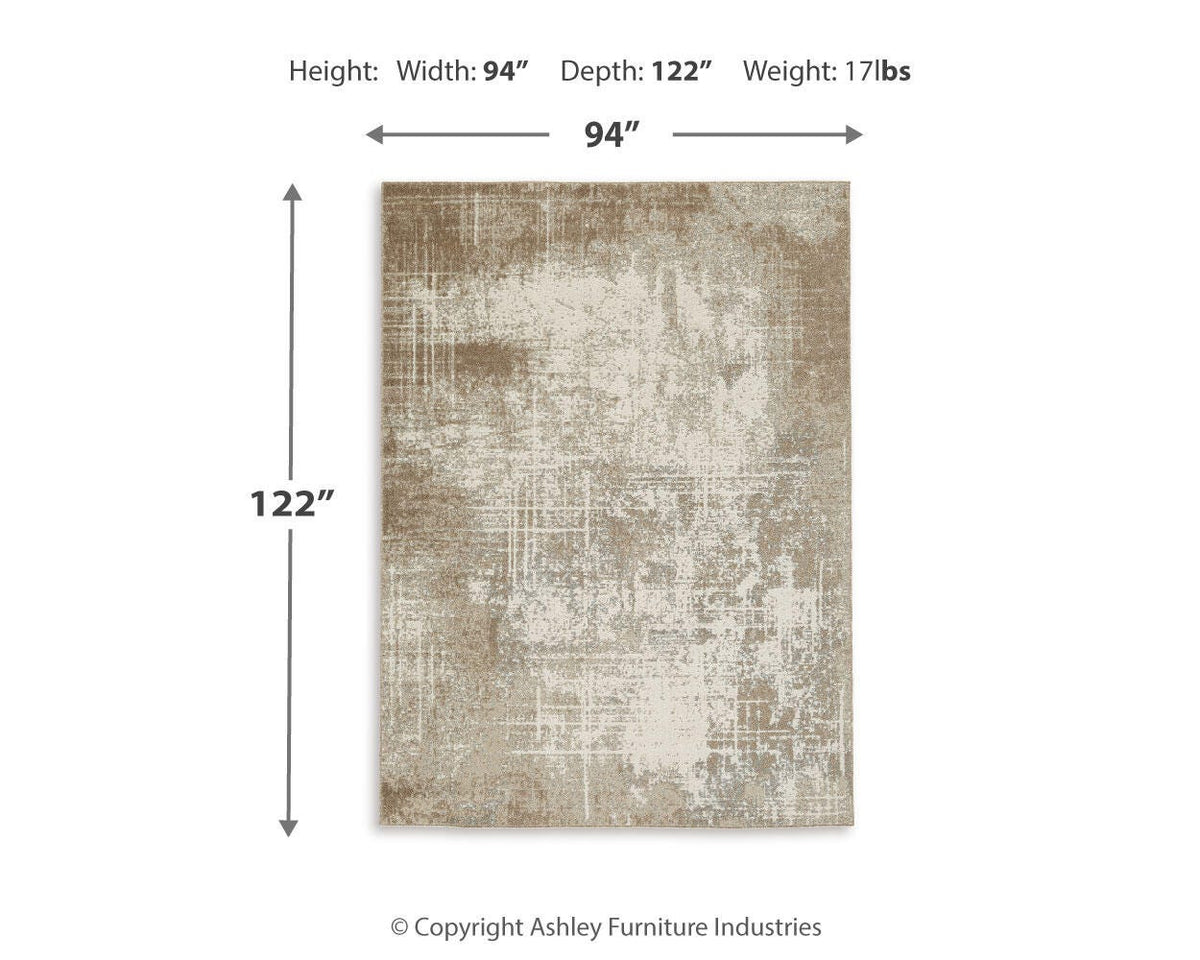 Grifflain Area Rug - R406231 - approximate manufacturer dimensions (supplier image 7)