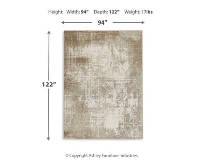 Grifflain Area Rug - R406231 - approximate manufacturer dimensions (supplier image 7)