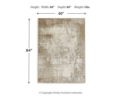 Grifflain Area Rug - R406232 - approximate manufacturer dimensions (supplier image 10)