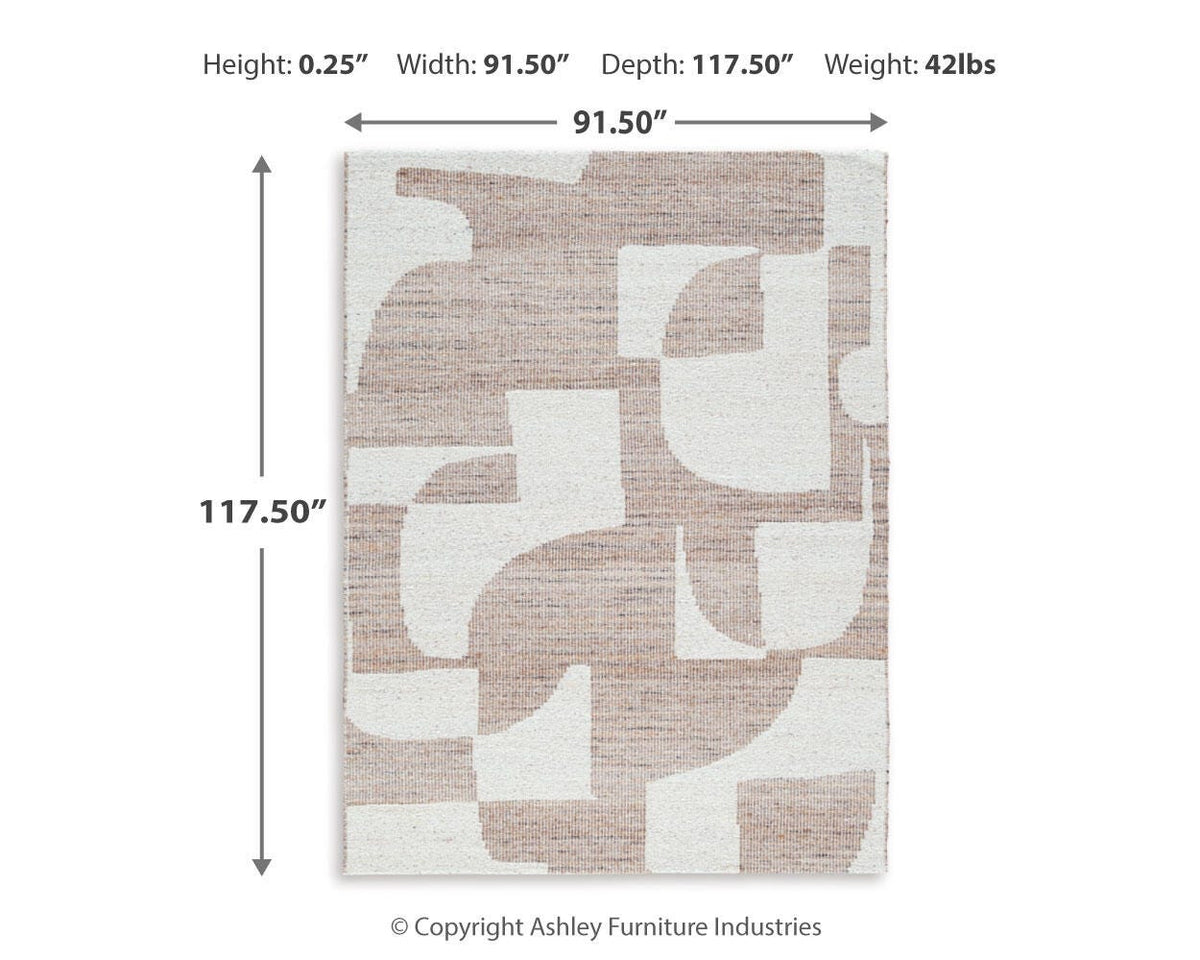 Brynnfield Area Rug - R406371 - approximate manufacturer dimensions (supplier image 6)