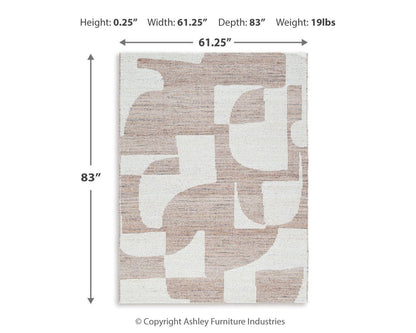 Brynnfield Area Rug - R406372 - approximate manufacturer dimensions (supplier image 5)