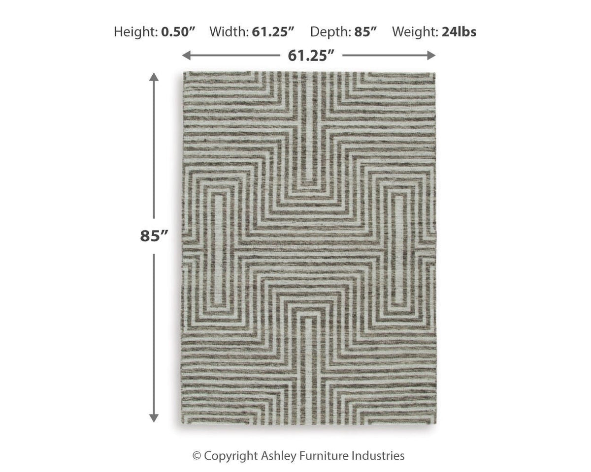 Jossen Area Rug - R406832 - approximate manufacturer dimensions (supplier image 10)