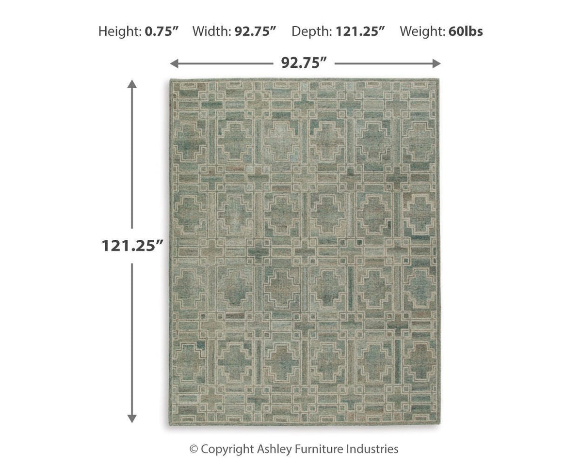Jossland Area Rug - R406911 - approximate manufacturer dimensions (supplier image 10)
