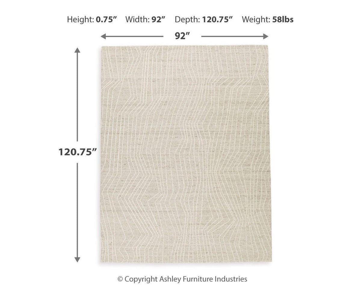 Varahill Area Rug - R406931 - approximate manufacturer dimensions (supplier image 10)