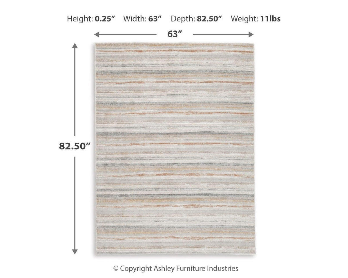 Artney Area Rug - R407022 - approximate manufacturer dimensions (supplier image 5)