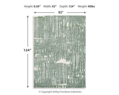 Cayworth Area Rug - R407091 - approximate manufacturer dimensions (supplier image 5)