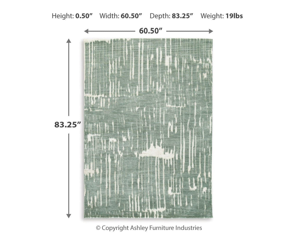Cayworth Area Rug - R407092 - approximate manufacturer dimensions (supplier image 6)