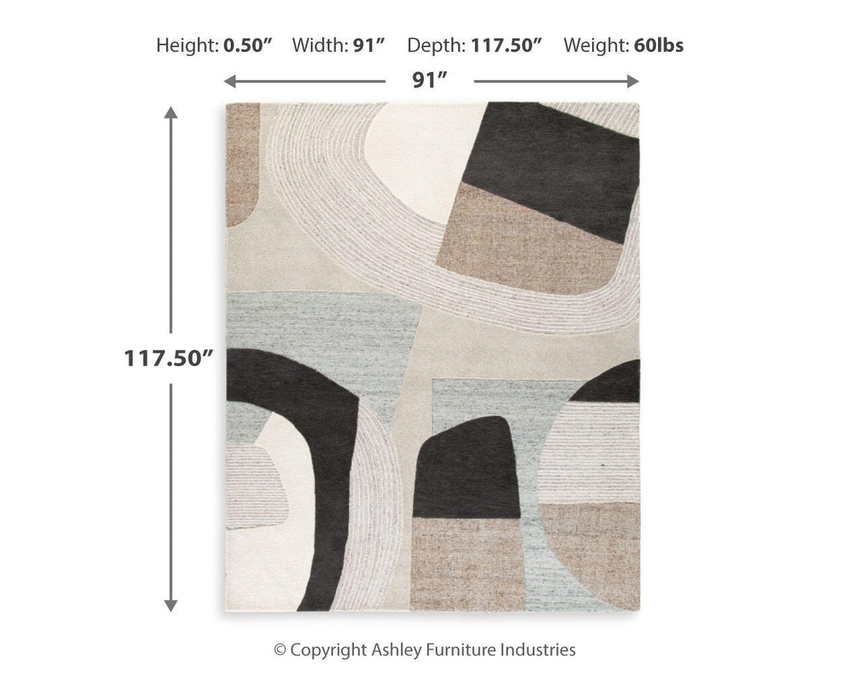 Edrickhill Area Rug - R407121 - approximate manufacturer dimensions (supplier image 5)