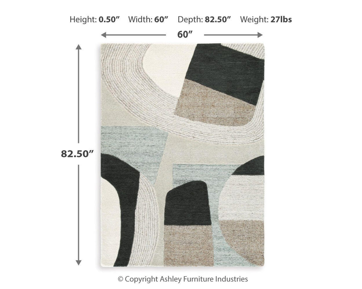 Edrickhill Area Rug - R407122 - approximate manufacturer dimensions (supplier image 8)