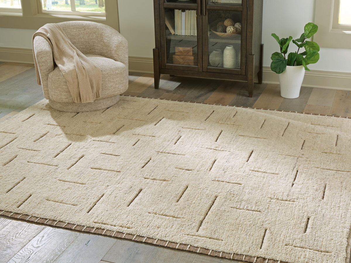 Clayman Area Rug - R408341 - product view or room setting; only area rug included (supplier image 2)