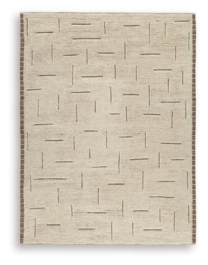 Clayman Area Rug - R408341 - product view or room setting; only area rug included (supplier image 1)
