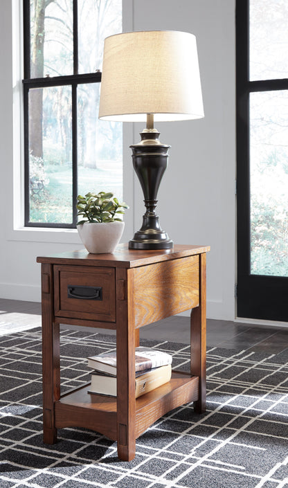 Breegin Chairside End Table - T007-319 - product view or room setting; only end table included (supplier image 15)
