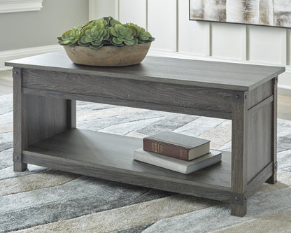 Freedan Lift-Top Coffee Table - T175-9 - product view or room setting; only coffee table included (supplier image 2)