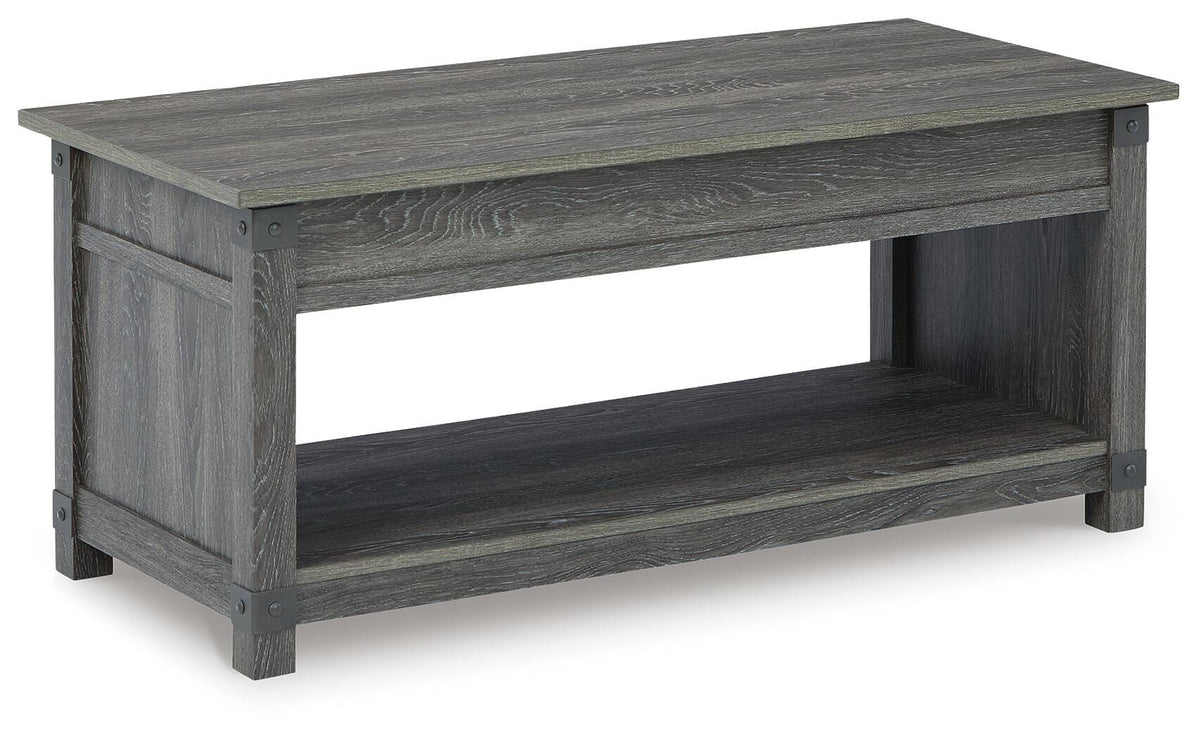 Freedan Lift-Top Coffee Table - T175-9 - product view or room setting; only coffee table included (supplier image 6)