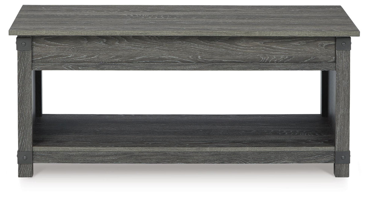 Freedan Lift-Top Coffee Table - T175-9 - product view or room setting; only coffee table included (supplier image 4)