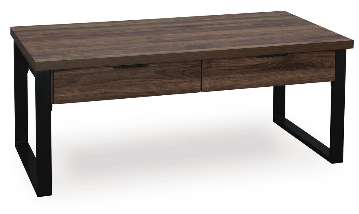 Wickman Falls Coffee Table - T318-1 - product view or room setting; only coffee table included (supplier image 1)