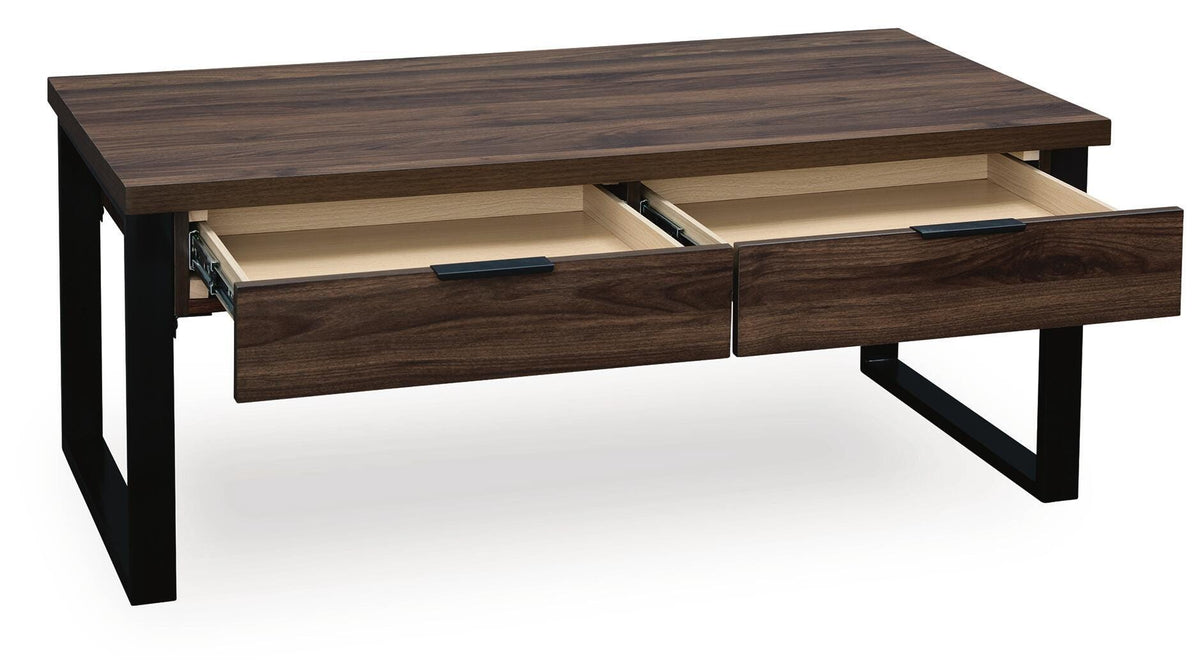 Wickman Falls Coffee Table - T318-1 - product view or room setting; only coffee table included (supplier image 4)