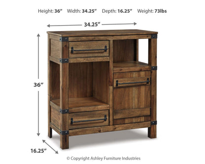 Roybeck Accent Cabinet - T411-40 - approximate manufacturer dimensions (supplier image 4)