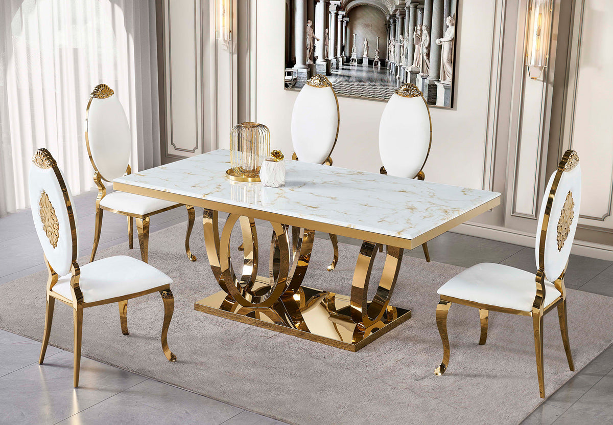 Tamara Dining Set — table or matching chair detail