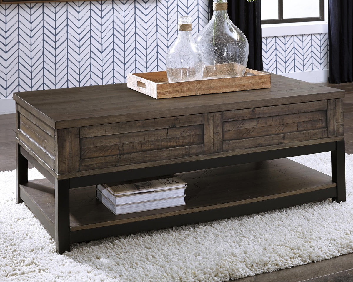 Johurst Coffee Table with Lift Top - T444-9 - product view or room setting; only coffee table included (supplier image 2)