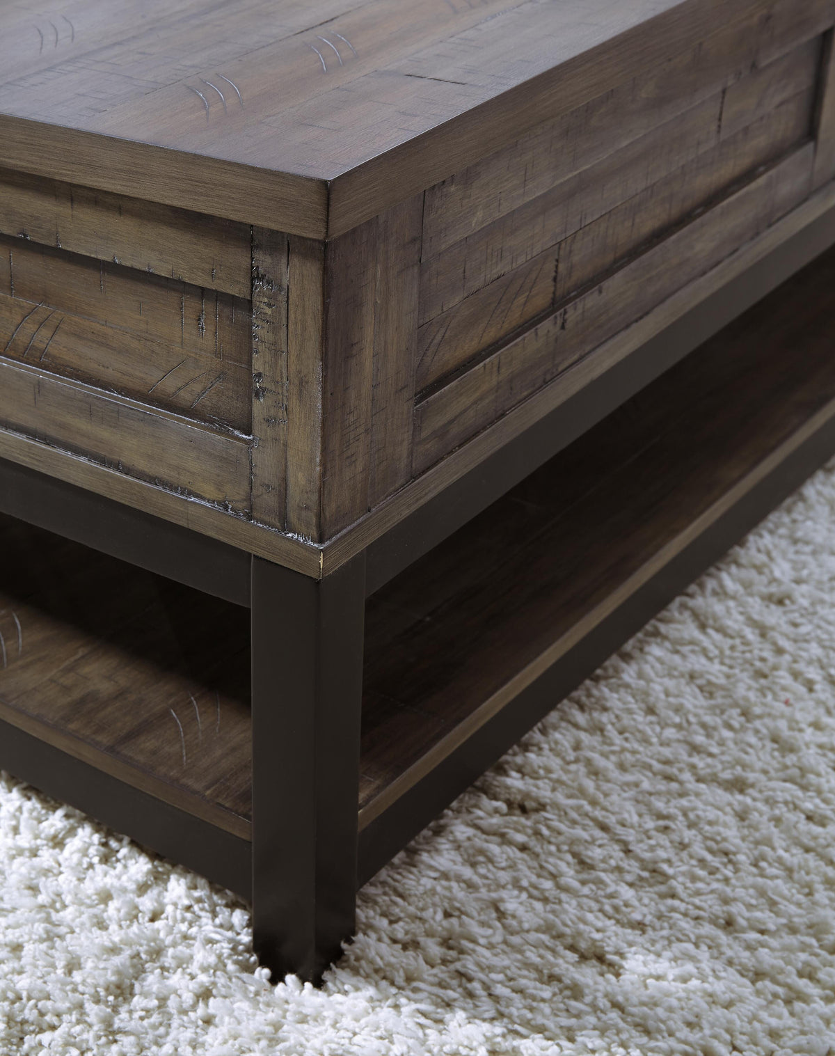 Johurst Coffee Table with Lift Top - T444-9 - finish or detail (supplier image 7)