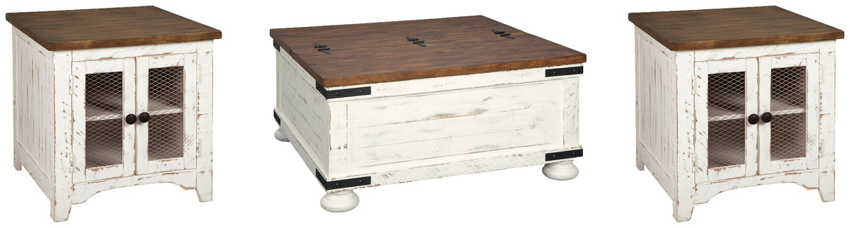 Wystfield Coffee Table Sets - T459T1 - product view or room setting; complete kit and included component views (supplier image 24)