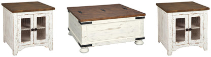 Wystfield Coffee Table Sets - T459T1 - product view or room setting; complete kit and included component views (supplier image 24)