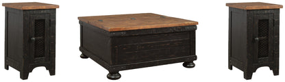 Valebeck Coffee Table Sets - T468T1 - product view or room setting; complete kit and included component views (supplier image 1)