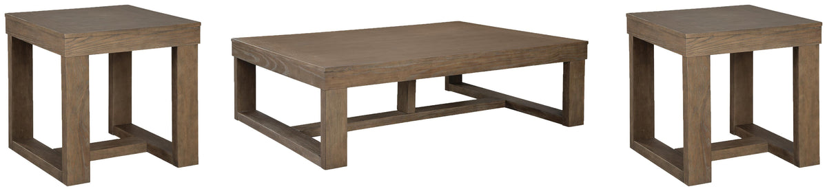 Cariton Coffee Table and 2 End Tables - T471T1 - product view or room setting; complete kit and included component views (supplier image 1)