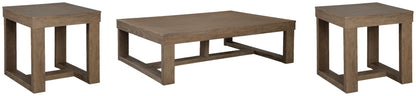 Cariton Coffee Table and 2 End Tables - T471T1 - product view or room setting; complete kit and included component views (supplier image 1)